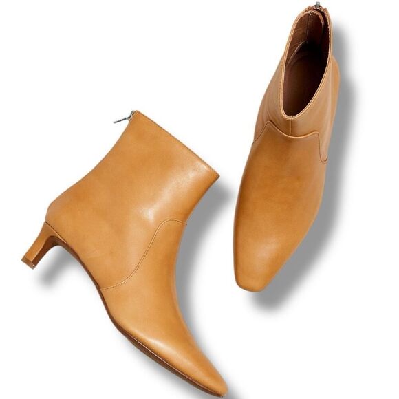 MADEWELL Boots WMNS 11 Sand Leather The Dimes Low Kitten-Heel Ankle Tan Spring - Picture 9 of 16